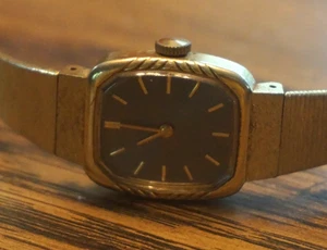 Seiko 051068 Women's Dress Gold Gray Dial Watch 1100-5509 Japan - Picture 1 of 4