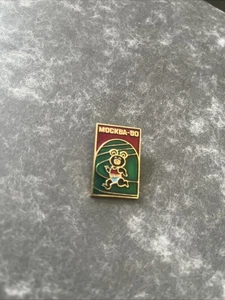 1980 Moskau Olympische Spiele Maskottchen Mischa Pin Anstecker Sowjetische UdSSR - Bild 1 von 4