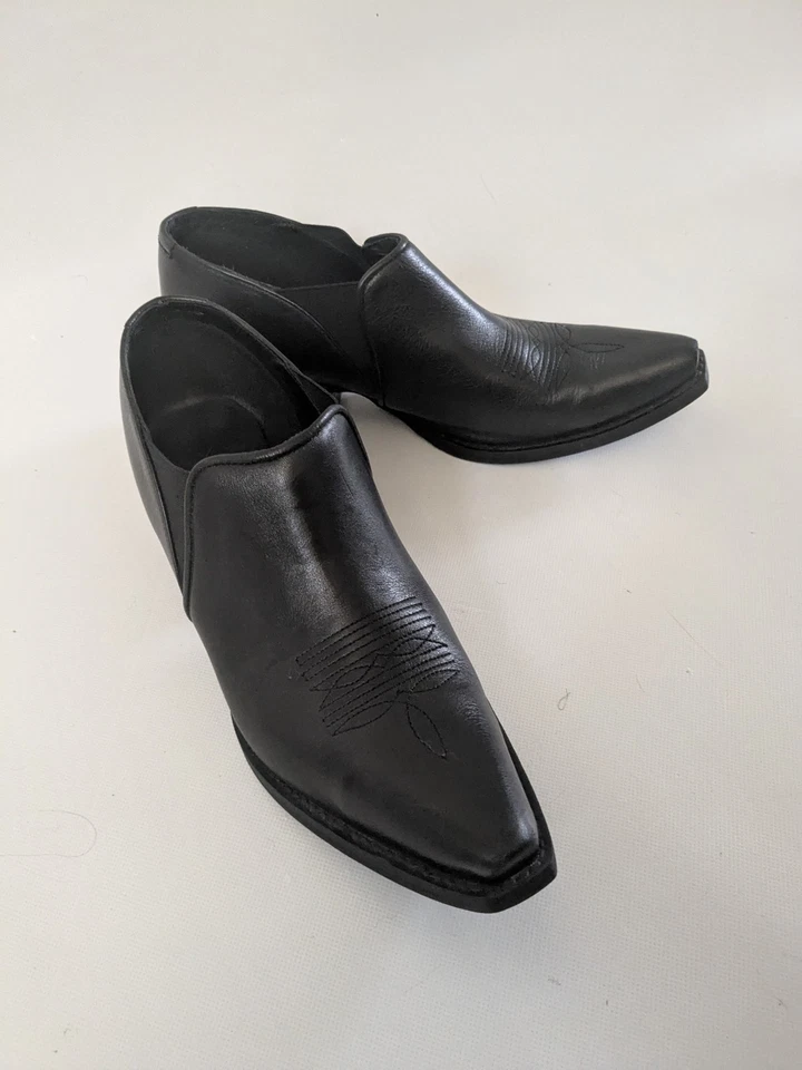 Botas al tobillo de cuero negras Rawhide By Abilene I-5070 para mujer talla 8 1/2 M Foto 1 de 4