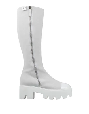 PVP €1310 GIUSEPPE ZANOTTI Botas de Cuero Gamuza US7 UK4 EU37 Gris Hecho en Italia Foto 1 de 4