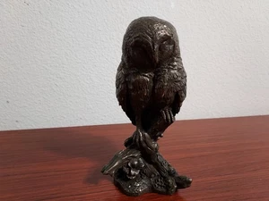 Schleiereule Figur in Bronze/Harz! - Bild 1 von 3