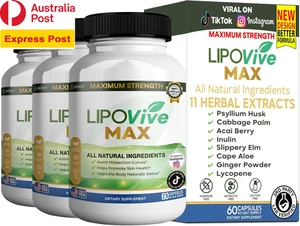 Lipovive MAX Maximum Strength Natural Supplement, 60 Capsules, Vegan, Gluten-Fre - Picture 1 of 16