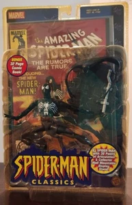 NEW Vintage 2000 Marvel Spiderman Classic Black Costume 6" Venom Secret Wars - Picture 1 of 6