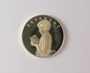 Boy Scouts of America Scout Law Sterling Silver Coin (Reverent) - Picture 1 of 3