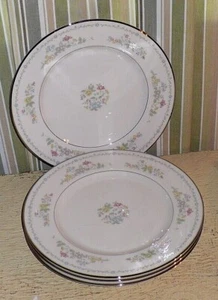 4 Gorham 8 1/2 " PLATES ' Lady Madison ' pattern w/ silver rims. SALAD / DESSERT - Picture 1 of 5