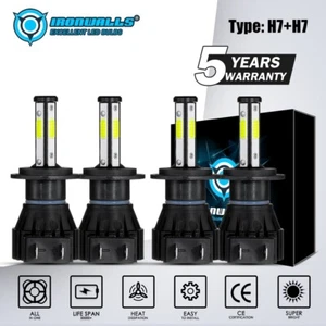 For Volkswagen Jetta 2006-2018 4-sides LED Headlight High Low Beam Bulbs Kit 4x - Picture 1 of 12