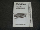 Gehl DC2345 DC2365 Disc Mower Conditioner Parts Catalog Manual 908005