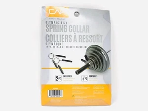 Juego de 2 piezas de collares de resorte de tamaño olímpico de entrenamiento con pesas de 2" gorra - Imagen 1 de 3