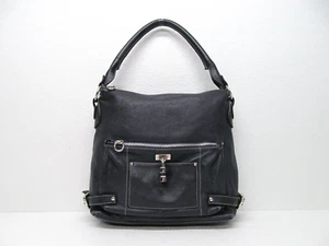 Laura Di Maggio Made in Italy Navy Blue Leather Shoulder Bag Handbag Purse - Picture 1 of 9