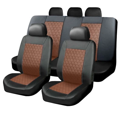 Полный комплект кожаных передних и задних чехлов на автомобильное сиденье с бриллиантовой подушкой для Dodge Challenger - Изображение 1 из 4