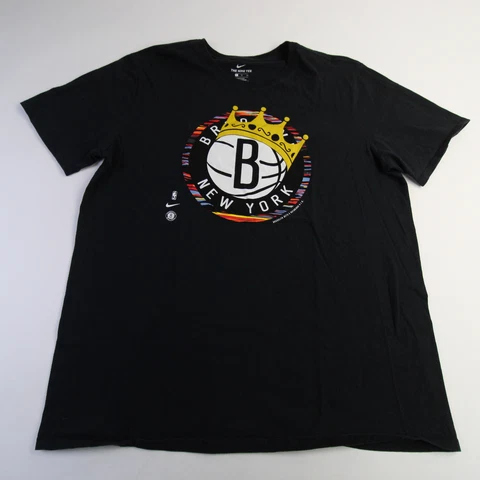 Brooklyn Nets Nike Nike Tee Short Sleeve Shirt Men's Black Used Cover