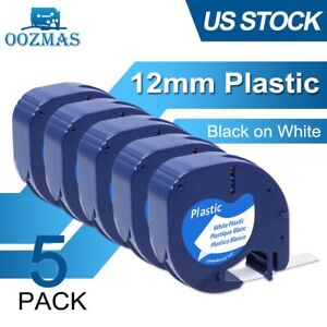 Compatible Dymo LetraTag Refill 91331 12mm White Plastic Label Tape LT-100H 1/2"