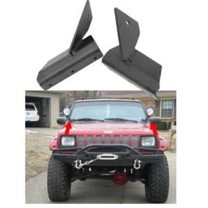 Lower Windshield 4"inch LED Light Mounting Bracket For Jeep Cherokee XJ 84-01 - Foto 1 di 12