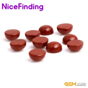 Natural Red Jasper CAB Cabochon Beads Flatback Ring Pendant Jewelry Making 5Pcs - Picture 1 of 28
