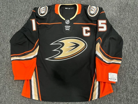 Men’s Anaheim Ducks Home Adidas NHL Jersey Size 58 Getzlaf Black MiC TI Cover