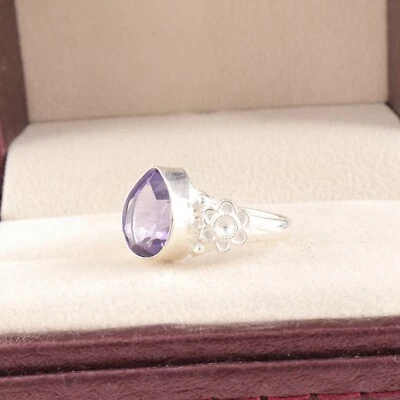 Iolite Gemstone 925 Sterling Silver Ring Handmade Jewelry Ring For Gift - Image 1 of 2