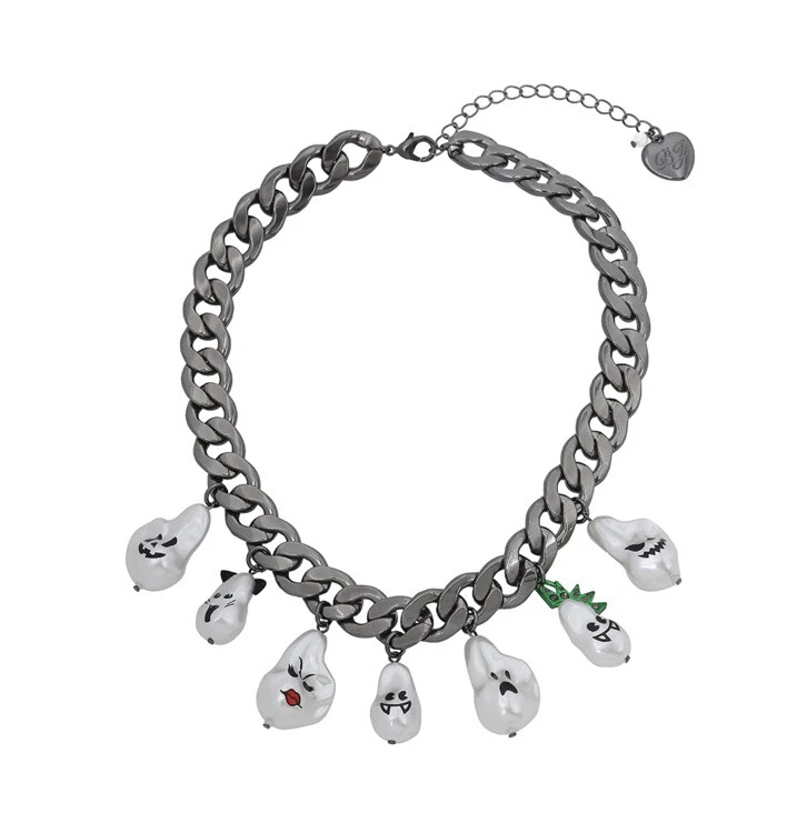 Collar Betsey Johnson Fantasma Halloween Envío Rápido NUEVO Foto 1 de 2