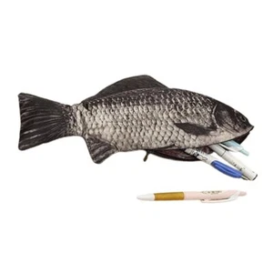Fish Shape Pencil Case Pen Bag Realistic Make-up Pouch With Zipper Zip Craft Toy - Bild 1 von 2