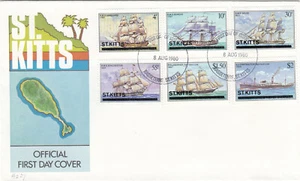 Ships St Kitts FDC 1980 (137013) - Picture 1 of 1