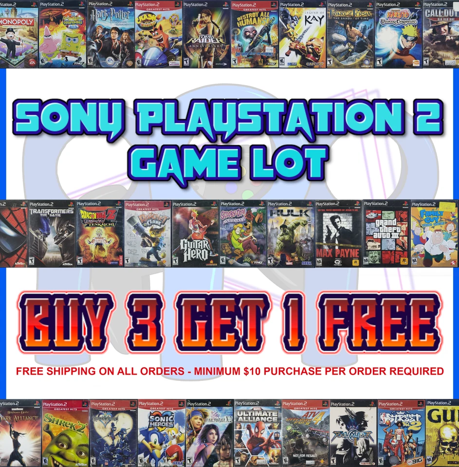 PlayStation 2 Game Lot | Buy 3 Get 1 Free | Free Ship $25+ | Resurfaced - Image 1 of 4