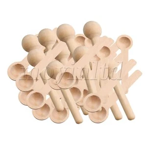 50 cucharas de cocina de madera pequeñas para condimento de sal cuchara de café 7x1.9 cm - Imagen 1 de 6