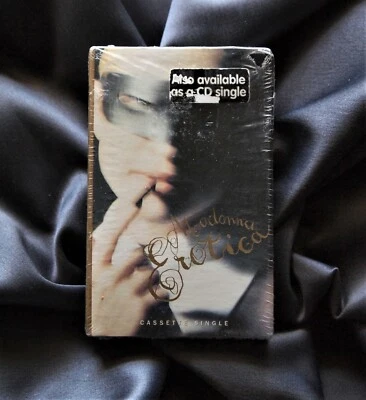 MADONNA SEALED EROTICA US CASSETTE TAPE SINGLE MAVERICK 1992 Promo Hype Sticker - Image 1 of 4