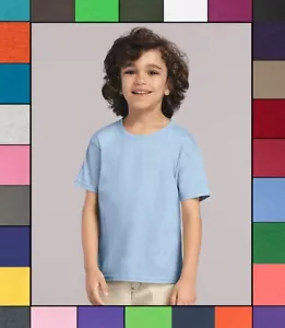 Gildan Toddler Heavy Cotton Solid Cotton Short Sleeve Blank Tee Top Shirts G510P - Picture 1 of 8