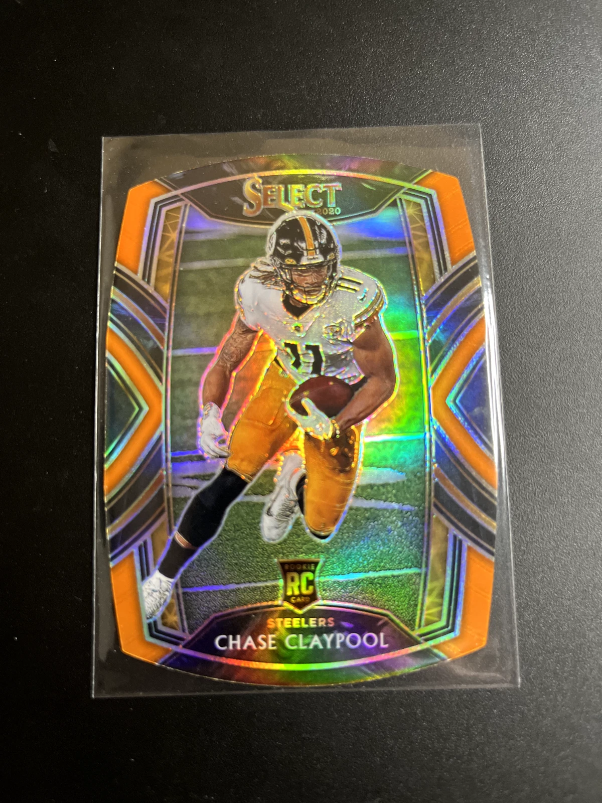 2020 Panini Select - Club Level Orange Prizm Die-Cut #270 Chase Claypool (RC)