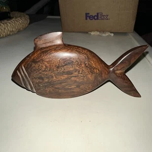 alter handgeschnitzter Holzfisch - Bild 1 von 6