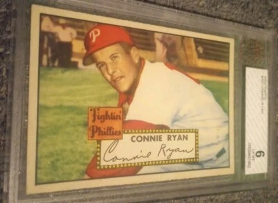 1952 Topps #107 Connie Ryan BVG 6 EX/MT Philadelphia Phillies Perfectly Centered - Image 1 of 4