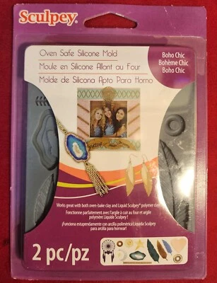 NUEVO Molde de Silicona para Hornear Sculpey Molde Seguro para Horno - Boho Chic Envío Gratis Foto 1 de 2