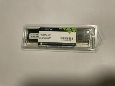 8GB Axiom 2Rx8 DDR4 PC4 PC4-17000U Desktop memory T0E51AA-AX for HP - Image 1 of 3