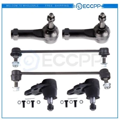 6pcs Front Tie Rod Ends Ball Joints For Chevy Equinox Saturn Vue Pontiac Torrent - Изображение 1 из 4