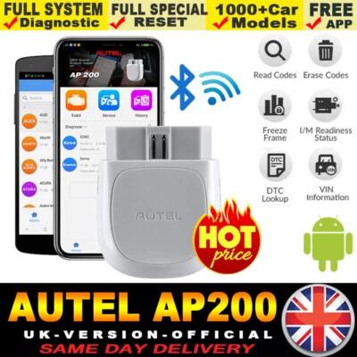 Autel MaxiAP AP200 MK808BT Diagnostic Scanner Tool FULL System Key Programming  - Image 1 of 4