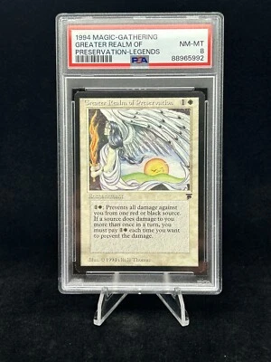 GREATER REALM OF PRESERVATION Legends 1994 Magic The Gathering (MTG) PSA 8 TCG - Image 1 of 4