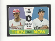 2020 Topps Heritage Then & Now #TN9 Christian Yelich/Joe Torre Brewers Cardinals