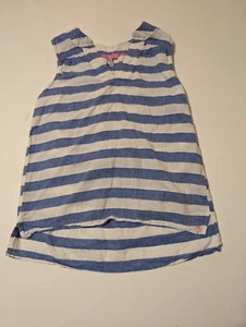 Joules Size 6 Blue & White Stripe Sleeveless V Neck Top - Picture 1 of 12