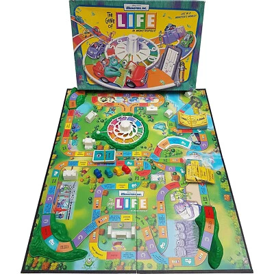 Disney Pixar Monsters Inc The Game Of Life In Monstropolis Board Hasbro Kids 8+ - Image 1 of 4