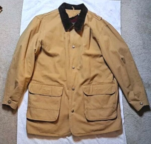 Woolrich Mens Saddle Brown Fleece Blanket Lined Chore Barn Jacket Coat Large - Bild 1 von 11