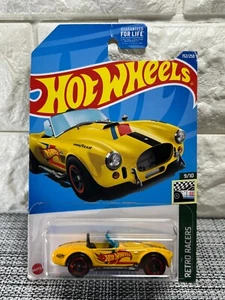 Hot Wheels Retro Racers 9/10 Shelby Cobra 427 S/C 152/250 Yellow - Picture 1 of 4