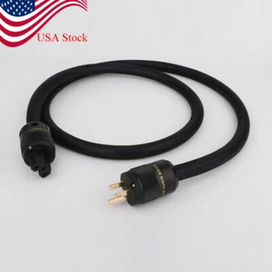 Cable de alimentación de CA EE. UU. Audiophile cobre puro enchapado en plata alta fidelidad 13 mm - Imagen 1 de 5