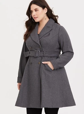 Torrid Fantastic Beasts The Crimes of Grindelwald Grey Mid Length Coat Size 3 - Image 1 of 4