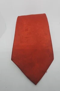 David Taylor Herren Krawatte Krawatte Polyester rot strukturiert fester Druck - Bild 1 von 5
