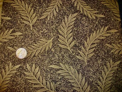 Tela de edredón de algodón RJR Thimbleberries 'Paint Box Update' hoja marrón frondas 1,5 Foto 1 de 2