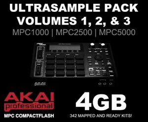 Akai MPC1000/MPC2500/MPC5000 4GB Compact Flash (CF) Card - 342 zestawy perkusyjne!