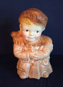 Vintage 1950's McCoy Brush Pottery Davy Crockett Cookie Jar USA - Picture 1 of 13