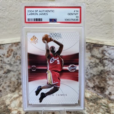 2004-05 UPPER DECK SP 正品 #14 勒布朗詹姆斯骑士队 PSA 10 宝石 — 第 1/2 张图片