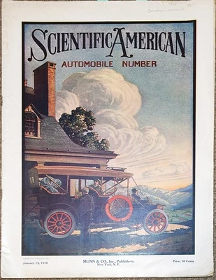 1910 -SCIENTIFIC AMERICAN- AUTOMOBILE NUMBER Vintage Car/Fire Engine Magazine - Image 1 of 3