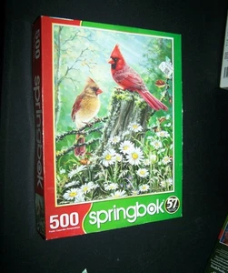 Rompecabezas Springbok Golden Light Cardinals 500 piezas completo 18x24 hecho en EE. UU. - Imagen 1 de 2