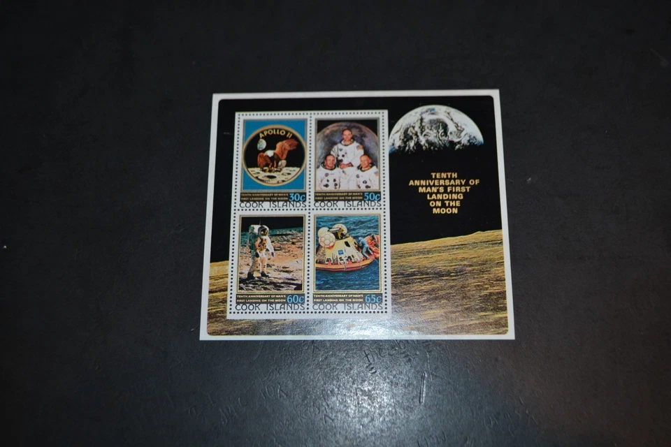 COOK ISLANDS SCOTT #535A APOLLO 11 MOON LANDING SOUVENIR SHEET MNH SET OF 1 - Image 1 of 1